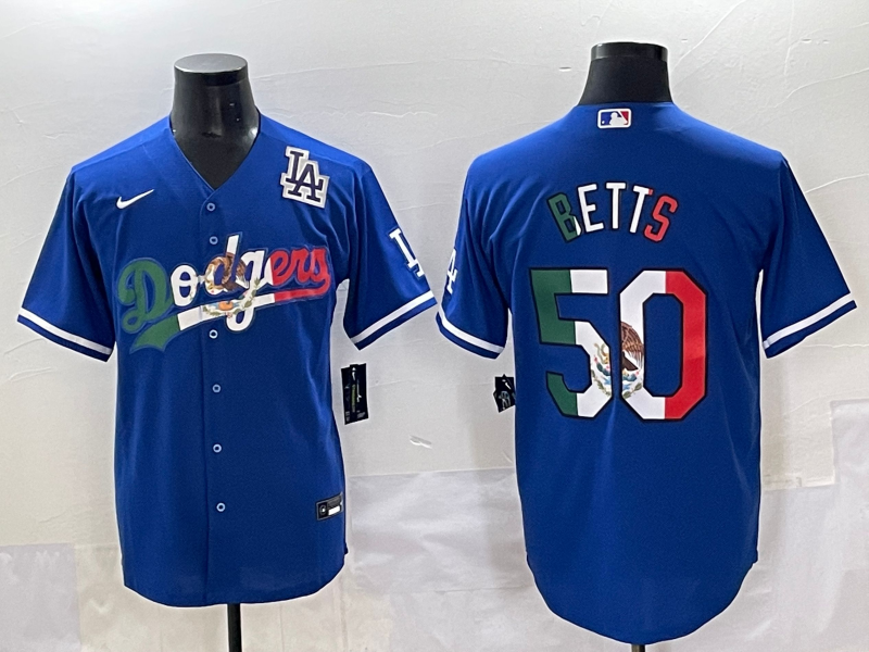Men 2025 Los Angeles Dodgers #50 Betts Blue Nike 2025 MLB All Star Jersey style 006->los angeles dodgers->MLB Jersey
